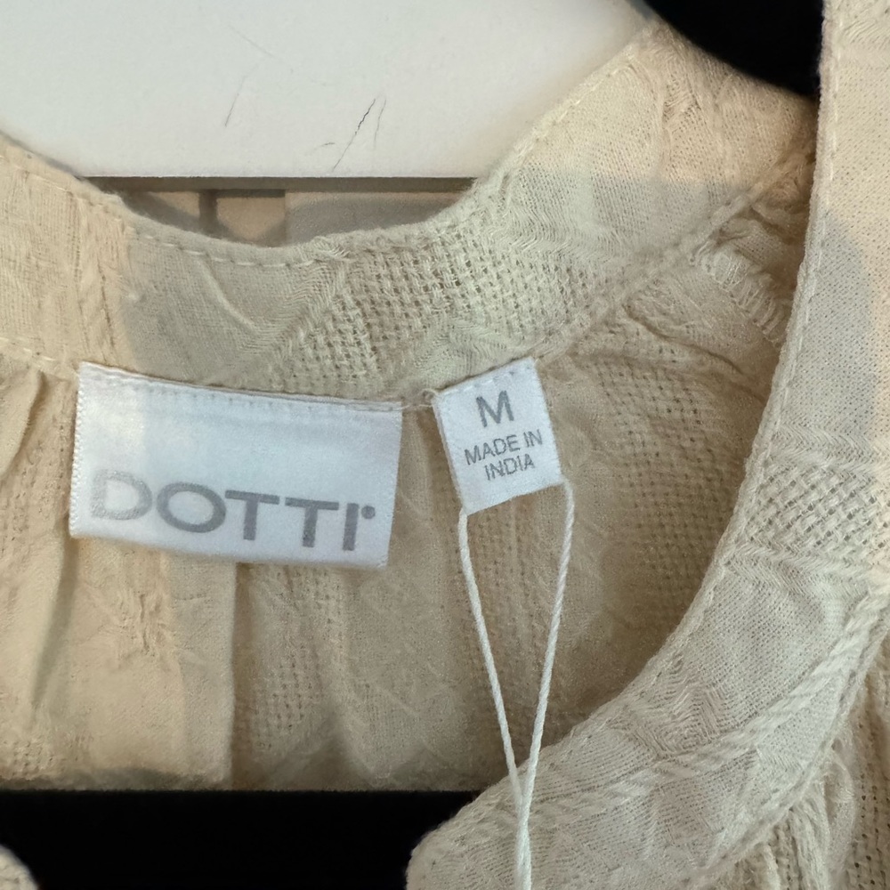 NWT - Dotti Women's Ombre Cotton Swim Cover-Up Tunic Dress in beige - Picture 4 of 10